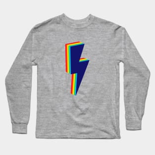 Rainbow Layered Lightning Bolt Long Sleeve T-Shirt